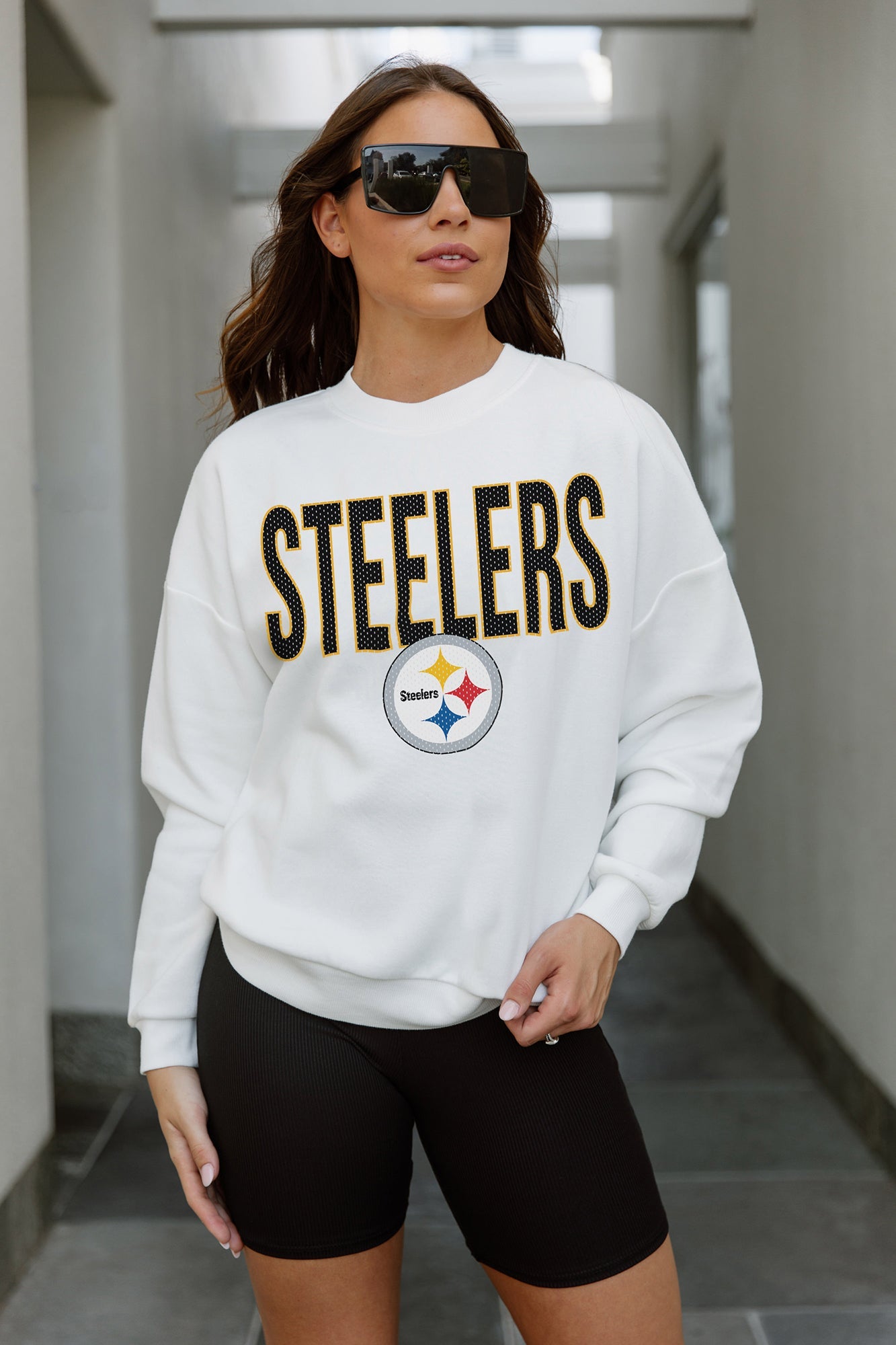 Women's Gameday Couture White Pittsburgh Steelers Victorious Vixen T-Shirt Size: Medium