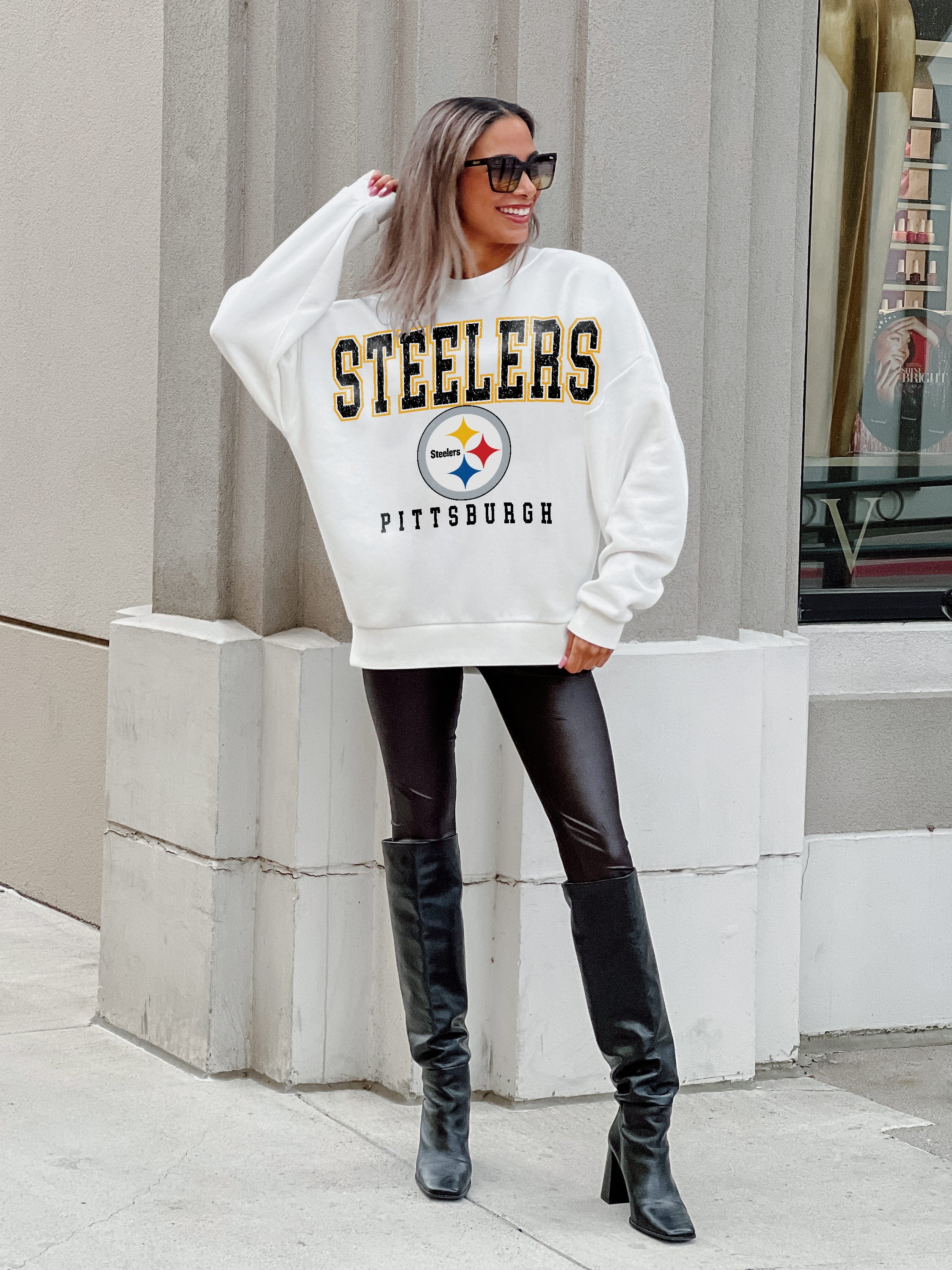 Sequin & Rhinestone Steelers Hoodie 