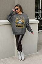 PITTSBURGH STEELERS LONG WEEKEND PREMIUM FLEECE DROP SHOULDER CREWNECK PULLOVER