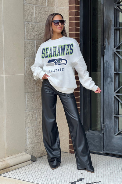 GC x NFL Seattle Seahawks Bring The Energy Premium Fleece Drop Shoulder Crewneck Pullover XL / Charcoal