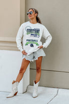 SEATTLE SEAHAWKS RUN THE SHOW PREMIUM FLEECE DROP SHOULDER CREWNECK PULLOVER