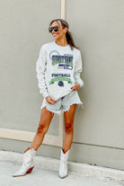 SEATTLE SEAHAWKS RUN THE SHOW PREMIUM FLEECE DROP SHOULDER CREWNECK PULLOVER