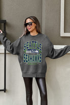 SEATTLE SEAHAWKS LONG WEEKEND PREMIUM FLEECE DROP SHOULDER CREWNECK PULLOVER