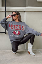 SAN FRANCISCO 49ERS BRING THE ENERGY PREMIUM FLEECE DROP SHOULDER CREWNECK PULLOVER