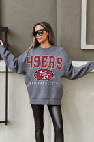 SAN FRANCISCO 49ERS BRING THE ENERGY PREMIUM FLEECE DROP SHOULDER CREWNECK PULLOVER