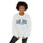 SAN JOSE EARTHQUAKES EXTRA PASS PREMIUM FLEECE DROP SHOULDER CREWNECK PULLOVER