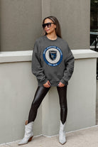 SAN JOSE EARTHQUAKES BIG GOALS PREMIUM FLEECE DROP SHOULDER CREWNECK PULLOVER