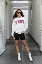 ST. LOUIS CITY SC EXTRA PASS PREMIUM FLEECE DROP SHOULDER CREWNECK PULLOVER