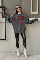 ST. JOHN'S RED STORM SEAL THE DEAL PREMIUM FLEECE DROP SHOULDER CREWNECK PULLOVER