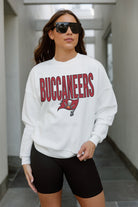 TAMPA BAY BUCCANEERS JUST GO WITH IT PREMIUM FLEECE DROP SHOULDER CREWNECK PULLOVER