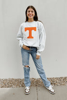 TENNESSEE VOLUNTEERS TAILGATE QUEEN PREMIUM FLEECE DROP SHOULDER CREWNECK PULLOVER BY MADI PREWETT TROUTT