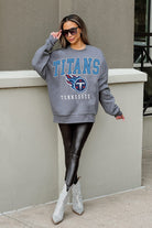 TENNESSEE TITANS BRING THE ENERGY PREMIUM FLEECE DROP SHOULDER CREWNECK PULLOVER