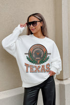 TEXAS LONGHORNS HOT SHOT PREMIUM FLEECE DROP SHOULDER CREWNECK PULLOVER