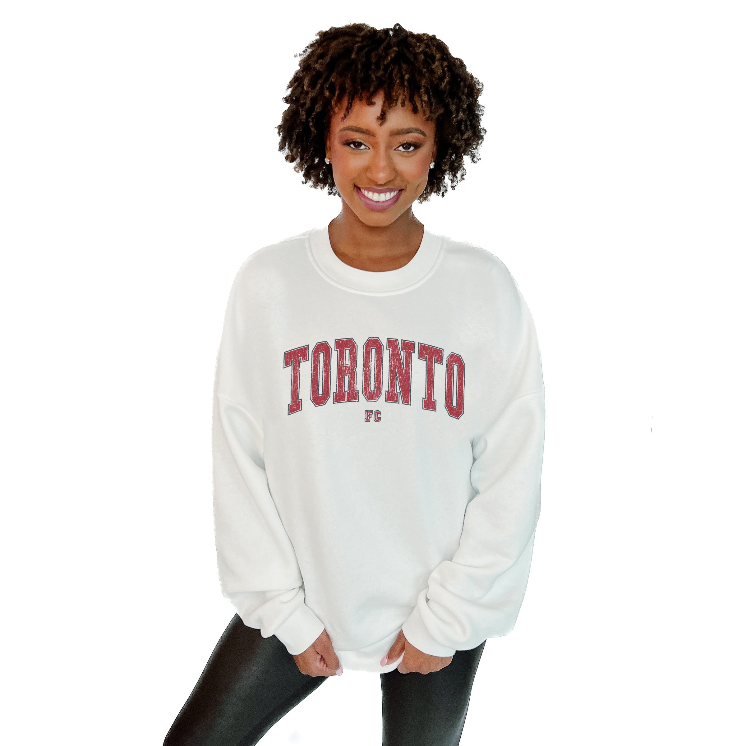 TORONTO FC EXTRA PASS PREMIUM FLEECE DROP SHOULDER CREWNECK PULLOVER