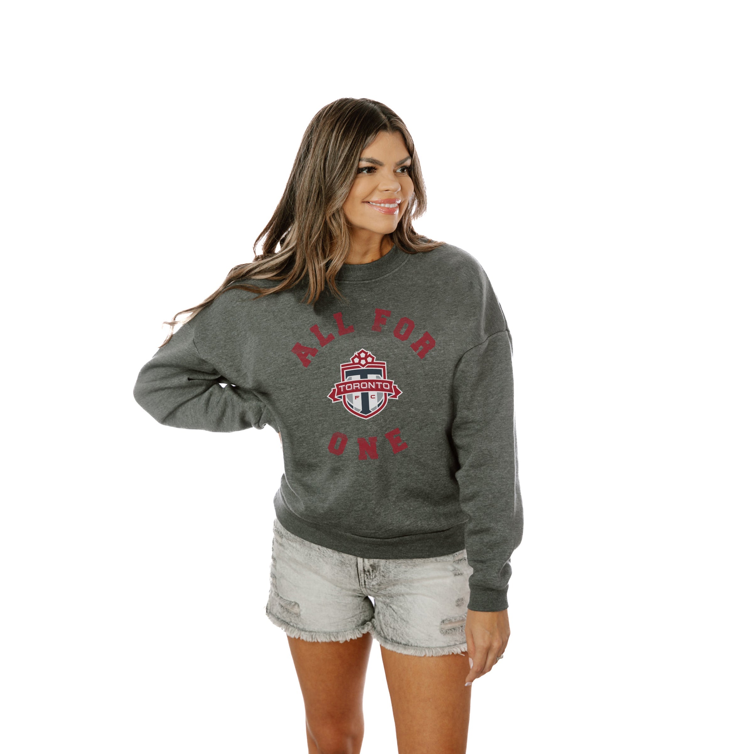 TORONTO FC KICK BACK PREMIUM FLEECE DROP SHOULDER CREWNECK PULLOVER