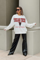 TEXAS TECH RED RAIDERS FREESTYLE PREMIUM FLEECE DROP SHOULDER CREWNECK PULLOVER