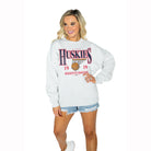 UCONN HUSKIES HAVE A BALL PREMIUM FLEECE DROP SHOULDER CREWNECK PULLOVER