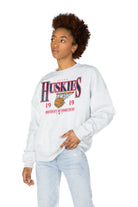 UCONN HUSKIES HAVE A BALL PREMIUM FLEECE DROP SHOULDER CREWNECK PULLOVER