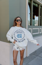 NORTH CAROLINA TAR HEELS SUPERSTAR PREMIUM FLEECE DROP SHOULDER CREWNECK PULLOVER