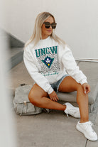 UNC WILMINGTON SEAHAWKS WILD GAME PREMIUM FLEECE DROP SHOULDER CREWNECK PULLOVER