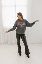 SOUTH CAROLINA GAMECOCKS SEAL THE DEAL PREMIUM FLEECE DROP SHOULDER CREWNECK PULLOVER