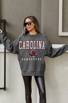 SOUTH CAROLINA GAMECOCKS EASY STREET PREMIUM FLEECE DROP SHOULDER CREWNECK PULLOVER