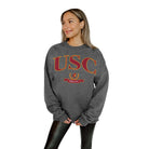 USC TROJANS SEAL THE DEAL PREMIUM FLEECE DROP SHOULDER CREWNECK PULLOVER