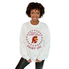 USC TROJANS SUPERSTAR PREMIUM FLEECE DROP SHOULDER CREWNECK PULLOVER