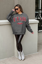 UTAH UTES SEAL THE DEAL PREMIUM FLEECE DROP SHOULDER CREWNECK PULLOVER