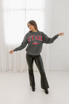 UTAH UTES SEAL THE DEAL PREMIUM FLEECE DROP SHOULDER CREWNECK PULLOVER