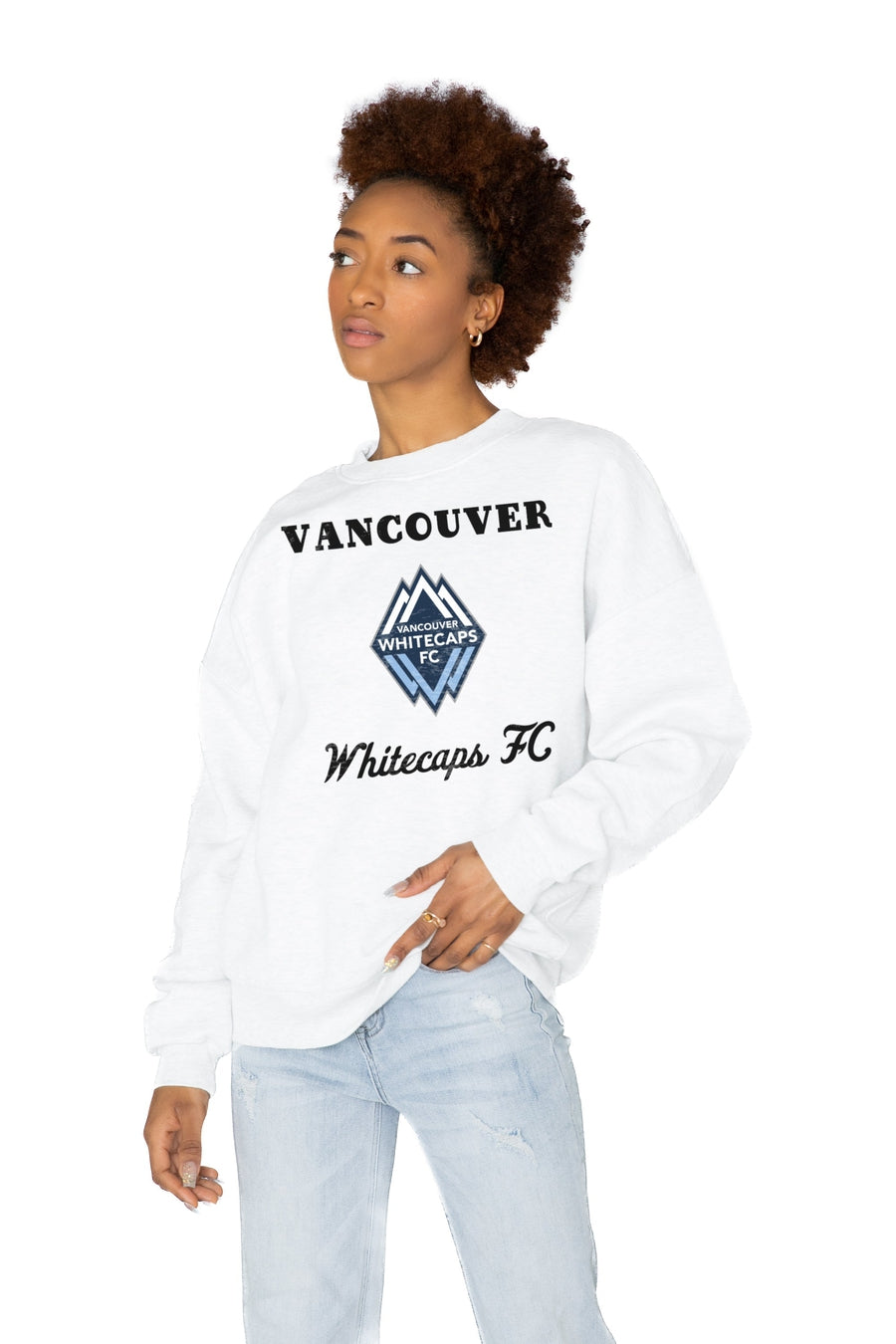 VANCOUVER WHITECAPS FC BALLER PREMIUM FLEECE DROP SHOULDER CREWNECK PULLOVER