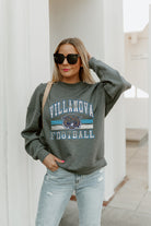 VILLANOVA WILDCATS PLAYMAKER PREMIUM FLEECE DROP SHOULDER CREWNECK PULLOVER