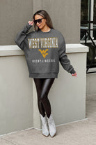 WEST VIRGINIA MOUNTAINEERS EASY STREET PREMIUM FLEECE DROP SHOULDER CREWNECK PULLOVER