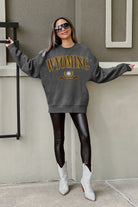 WYOMING COWBOYS SEAL THE DEAL PREMIUM FLEECE DROP SHOULDER CREWNECK PULLOVER