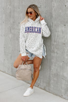 AMERICAN UNIVERSITY EAGLES OVERSIZED SIDE-SLIT HOODED PULLOVER