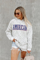 AMERICAN UNIVERSITY EAGLES OVERSIZED SIDE-SLIT HOODED PULLOVER