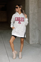 AMERICAN UNIVERSITY EAGLES FIERCE FAN SIDE SPLIT LEOPARD HOODIE