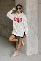 CLARK ATLANTA UNIVERSITY PANTHERS FIERCE FAN SIDE SPLIT LEOPARD HOODIE