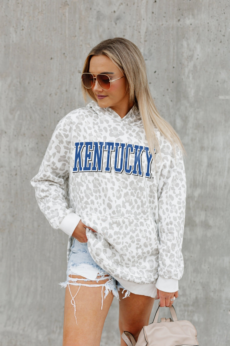 KENTUCKY WILDCATS OVERSIZED SIDE-SLIT HOODED PULLOVER