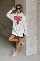 RUTGERS SCARLET KNIGHTS FIERCE FAN SIDE SPLIT LEOPARD HOODIE