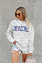 SMU MUSTANGS OVERSIZED SIDE-SLIT HOODED PULLOVER