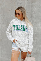 TULANE GREEN WAVE OVERSIZED SIDE-SLIT HOODED PULLOVER