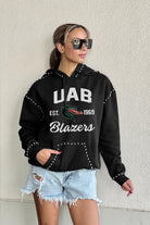 ALABAMA AT BIRMINGHAM BLAZERS HERE FOR IT STUDDED DETAIL FLEECE FRONT POCKET HOODIE