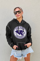 HIGH POINT PANTHERS BELLE OF THE BALL STUDDED DETAIL FLEECE FRONT POCKET HOODIE