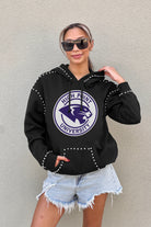 HIGH POINT PANTHERS BELLE OF THE BALL STUDDED DETAIL FLEECE FRONT POCKET HOODIE