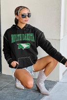 NORTH DAKOTA FIGHTING HAWKS BELLE OF THE BALL STUDDED DETAIL FLEECE FRONT POCKET HOODIE