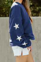 AUBURN TIGERS SIX STARS EMBELLISHED SLEEVE CREWNECK PULLOVER BY MADI PREWETT TROUTT