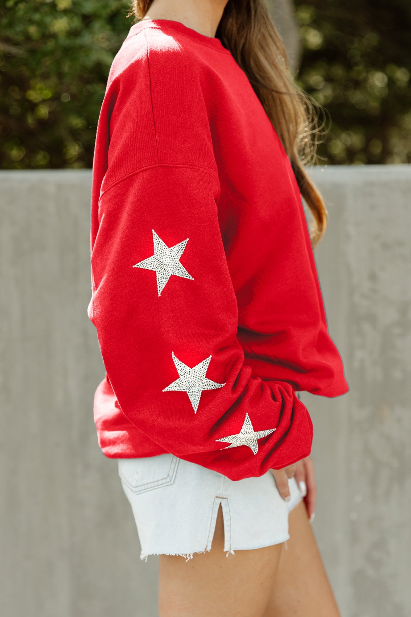 Ohio State Wynn Star Sleeve Oversized Crew