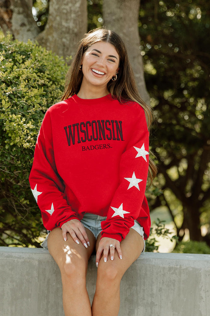 Wisconsin badgers crew neck 2024 sweatshirt