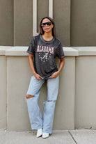 ALABAMA CRIMSON TIDE SPRINT TO THE FINISH ACID WASH BOYFRIEND TEE